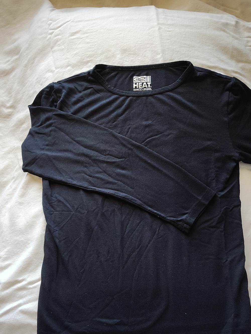 32 Degrees Boy's s Long Sleeve Heat Crew Neck Shirt - Black